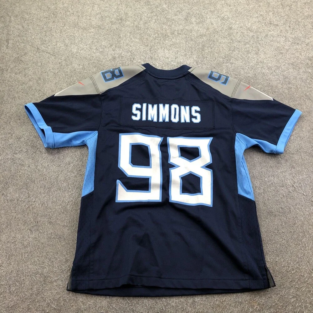 Tennessee Titans Jersey Boys Medium Blue NFL Football Nike Jeffery Simmons 98